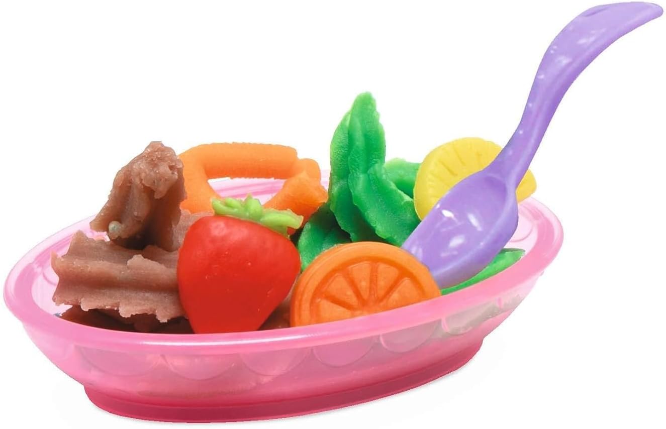 Simba Buntes Eisdielenset aus Kunststoffmasse und Zubehör