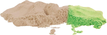Art and Fun Dinosaur Play Sand Set, 3 x 200 g Sand, Platform, 4 x Dino 3D Shape, Fossil Shape, Scooter, Knife, from 3 Years