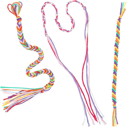 Depesche TOPModel-DIY 12370 Friendship Bracelets and Pendants, Craft Set with Cotton Yarn in 12 Colours and Instructions, Colourful