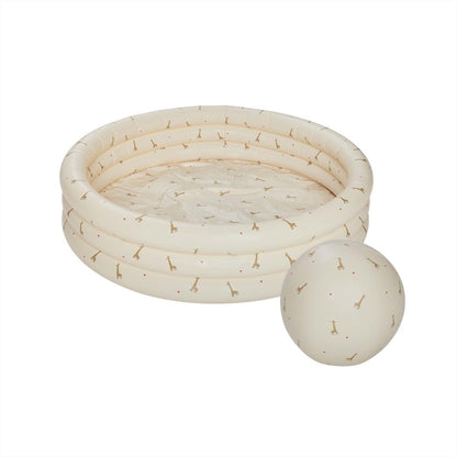 Girafe Piscine Petite & Ballon de Plage 85xH26cm/40cm