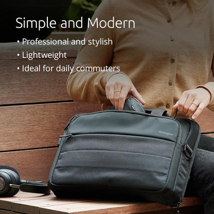 Kensington EQ 16" Laptop Carrying Case, Protective with Padded Straps and Compartments, Clampshell Design, Made from 23.0 x 250ml plastic bottles - For Laptops Up to 16" (K60390WW