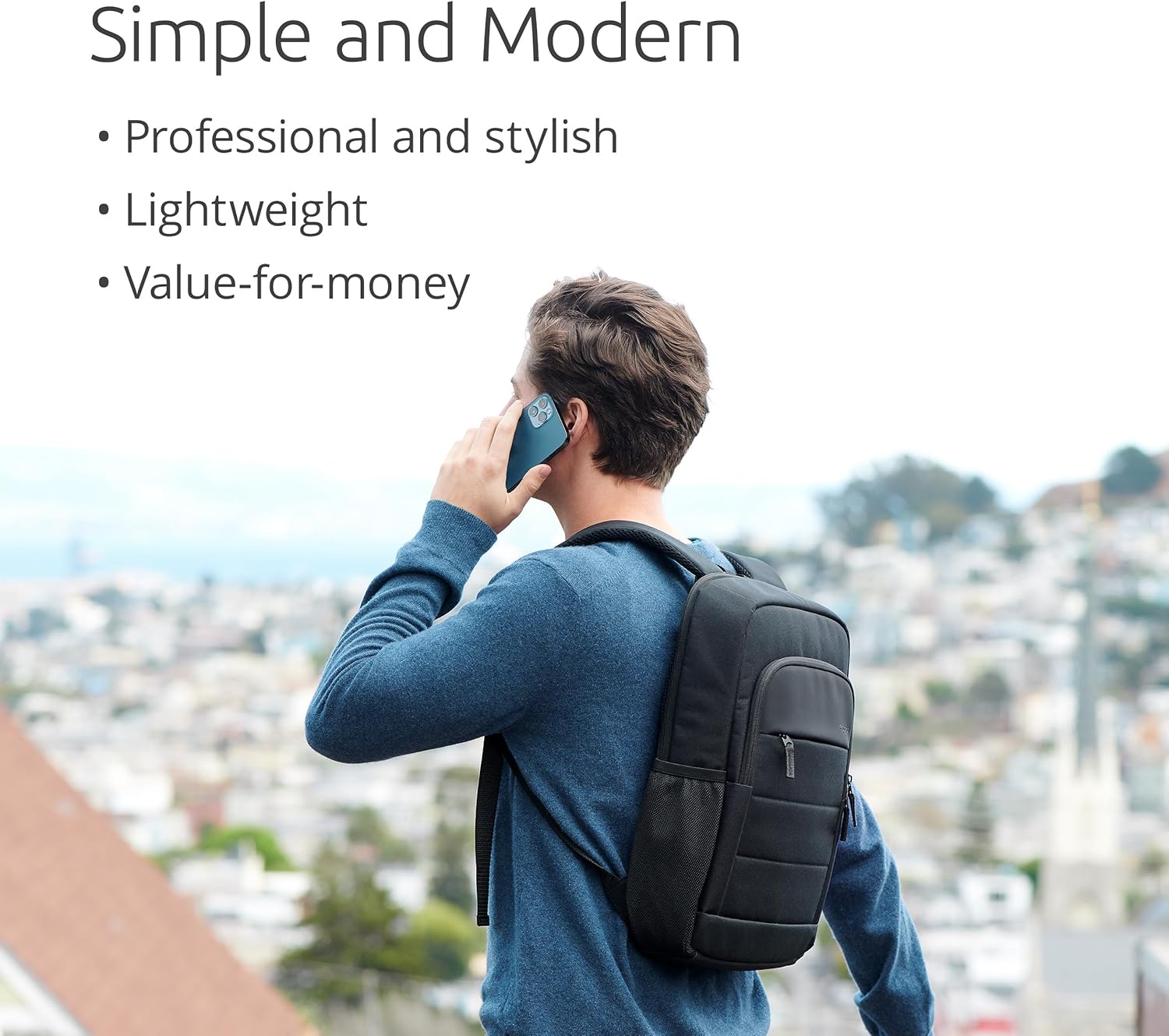 Kensington EQ 14" Laptop Backpack - Protective with Padded Straps and Breathable Mesh Fabric, Made from 14.5 x 250ml plastic bottles - for Laptops Up to 14" (K60391WW