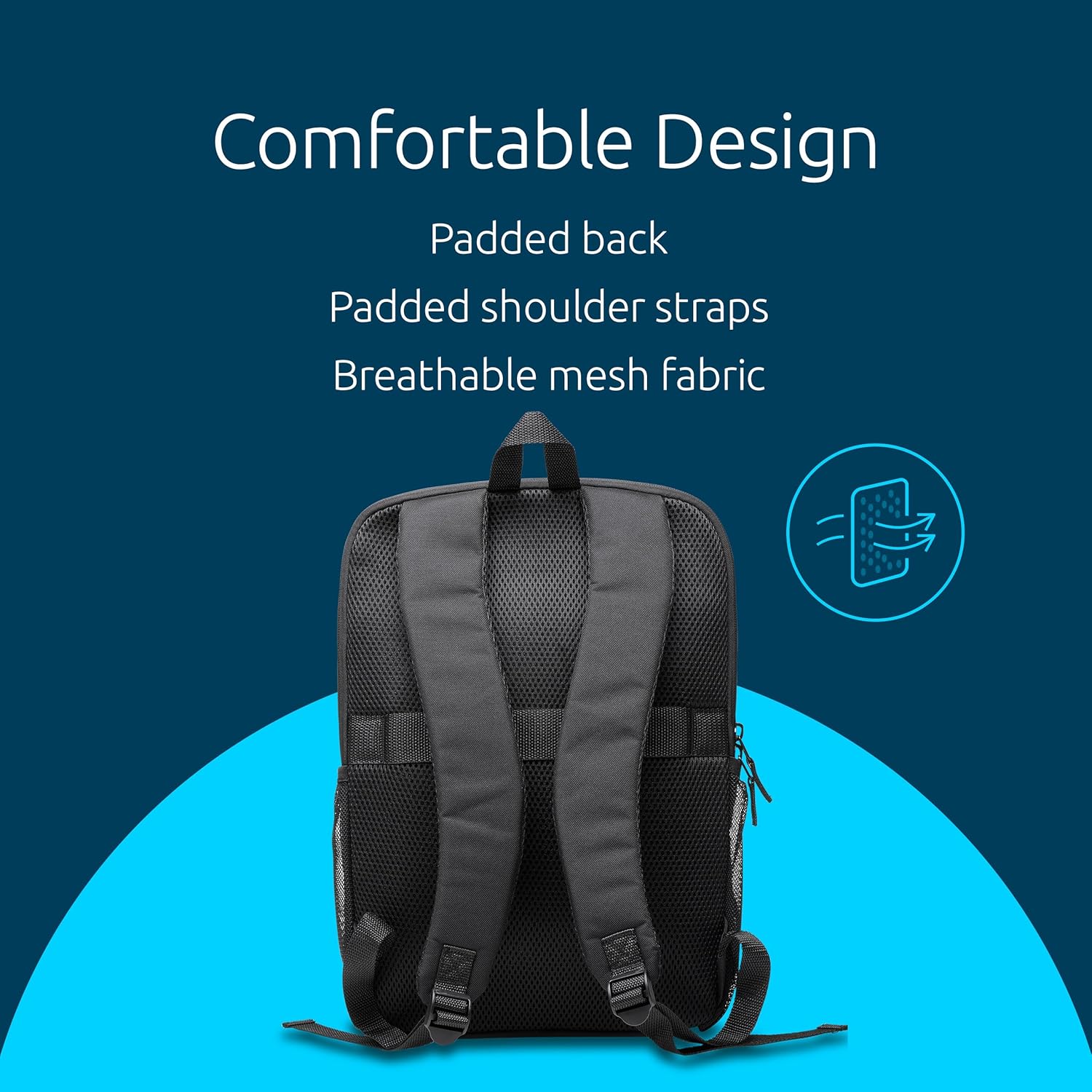 Kensington EQ 14" Laptop Backpack - Protective with Padded Straps and Breathable Mesh Fabric, Made from 14.5 x 250ml plastic bottles - for Laptops Up to 14" (K60391WW