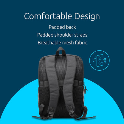 Kensington EQ 14" Laptop Backpack - Protective with Padded Straps and Breathable Mesh Fabric, Made from 14.5 x 250ml plastic bottles - for Laptops Up to 14" (K60391WW