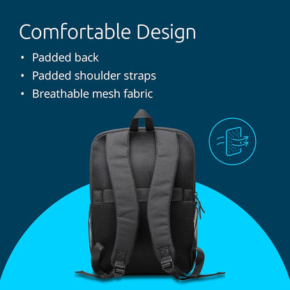 Kensington EQ 16" Laptop Backpack - Protective with Padded Straps and Breathable Mesh Fabric, Made from 17.3 x 250ml plastic bottles - for Laptops Up to 16" (K60392WW