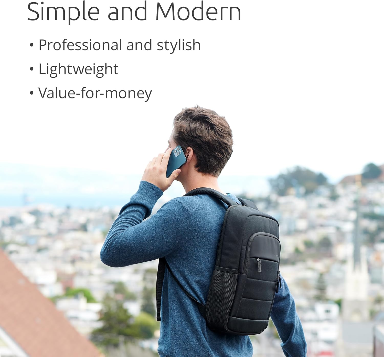 Kensington EQ 16" Laptop Backpack - Protective with Padded Straps and Breathable Mesh Fabric, Made from 17.3 x 250ml plastic bottles - for Laptops Up to 16" (K60392WW