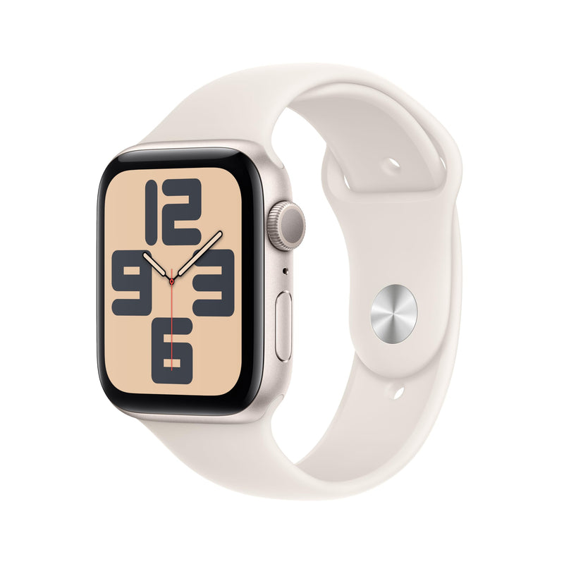 Apple Watch Se (Gps) - 2Nd Generation - 44 Mm - Starlight Aluminium - Smart Watch With Sport Band - Fluoroelastomer - St