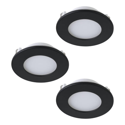 `Eglo - Set Of 3X Fueva-Z Recessed Black ?8.5 - Tw - Zigbee, Bluetooth`