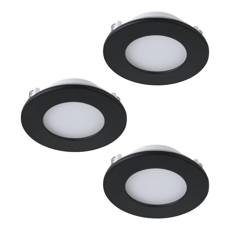 `Eglo - Set Of 3X Fueva-Z Recessed Black ?8.5 - Tw - Zigbee, Bluetooth`