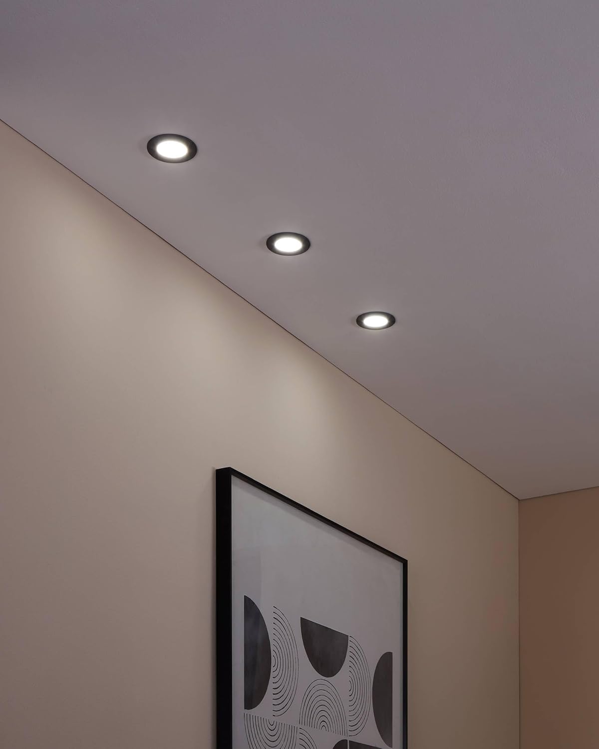 `Eglo - Set Of 3X Fueva-Z Recessed Black ?8.5 - Tw - Zigbee, Bluetooth`