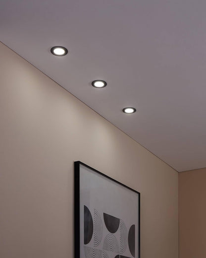 `Eglo - Set Of 3X Fueva-Z Recessed Black ?8.5 - Tw - Zigbee, Bluetooth`