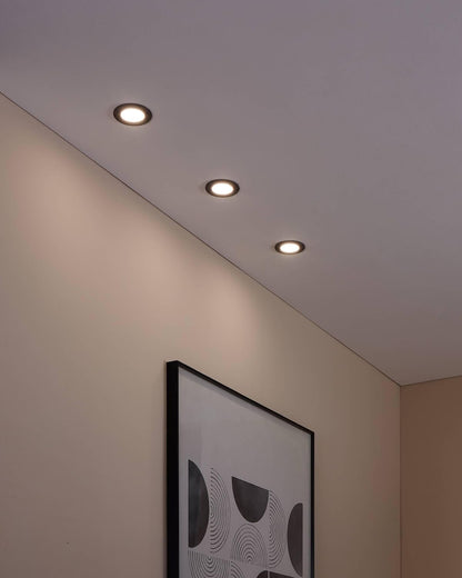 `Eglo - Set Of 3X Fueva-Z Recessed Black ?8.5 - Tw - Zigbee, Bluetooth`