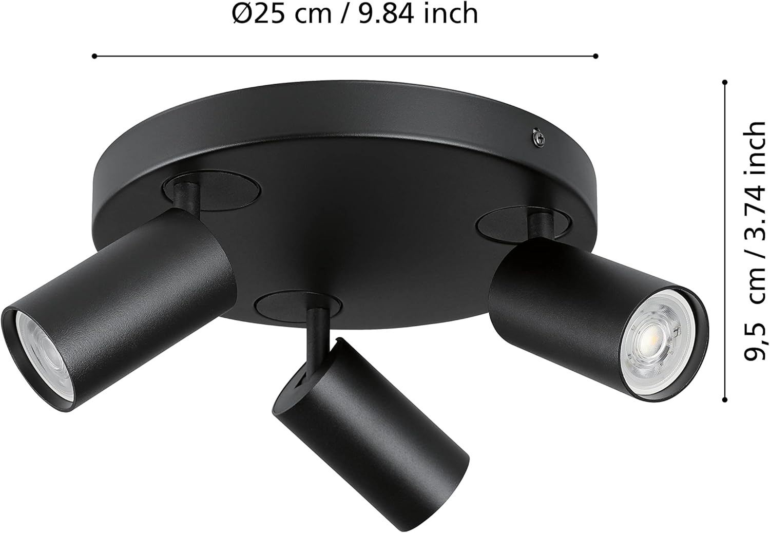 Eglo - Telimbela-Z Spot Roundel Black - Rgb + Tw - Zigbee, Bluetooth