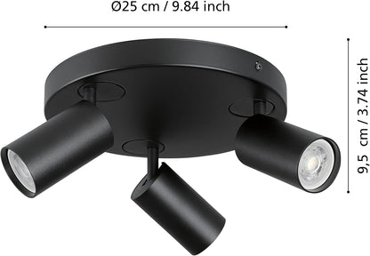 Eglo - Telimbela-Z Spot Roundel Black - Rgb + Tw - Zigbee, Bluetooth