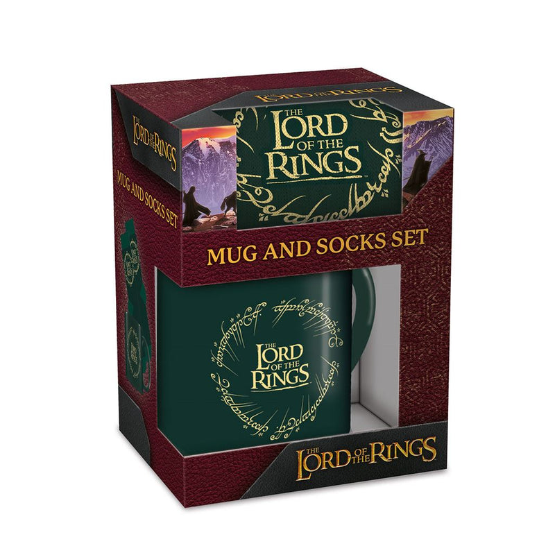 PYRAMID FZMG2400716 Lord of The Rings Mug & Sock Set Collectible, Multicolor, Einheitsgröße