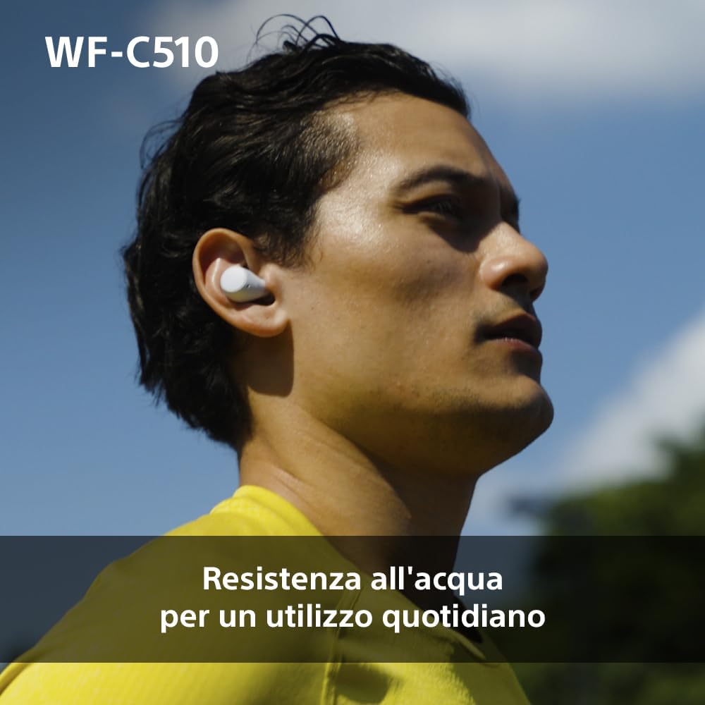 Sony WF-C510 Truly Wireless Earbuds – Small, Light, Bluetooth In Ear Headphones with Multipoint Connection, Ambient Sound, IPX4 Rating, Spotify Tap, Quick Charge, 22 HR Battery, iOS & Android - Black