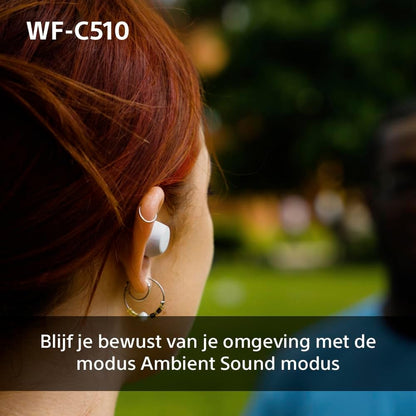 Sony WF-C510 Truly Wireless Earbuds – Small, Light, Bluetooth In Ear Headphones with Multipoint Connection, Ambient Sound, IPX4 Rating, Spotify Tap, Quick Charge, 22 HR Battery, iOS & Android - White