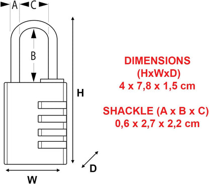 Masterlock Aluminium Combination Padlock 40mm Black - 40503