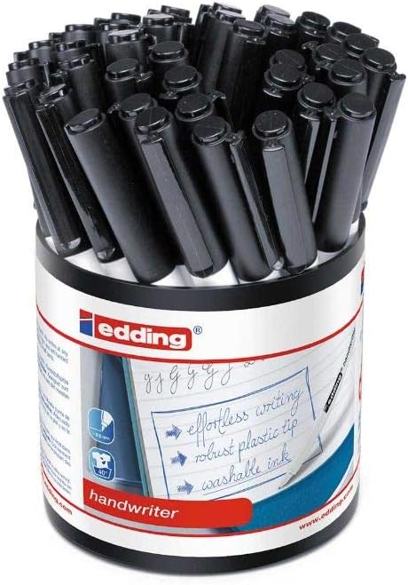 Edding Handwriter Pen Tub of 42 - Color: Black