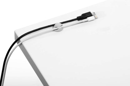 Durable CAVOLINE Cable Management Cable Clips | Pack of 7 Assorted Grey Self-Adhesive Clips | Ideal for Quick and Easy Wire Management | Extreme for Holding USB Charging Cables, etc.