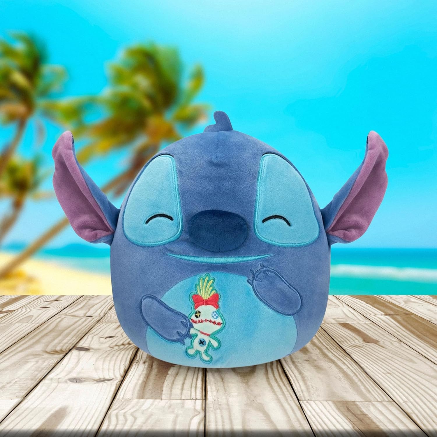 Squishmallows Original Disney 8 Inch Stitch with Scrump - Little Ultrasoft Official Jazwares Plush