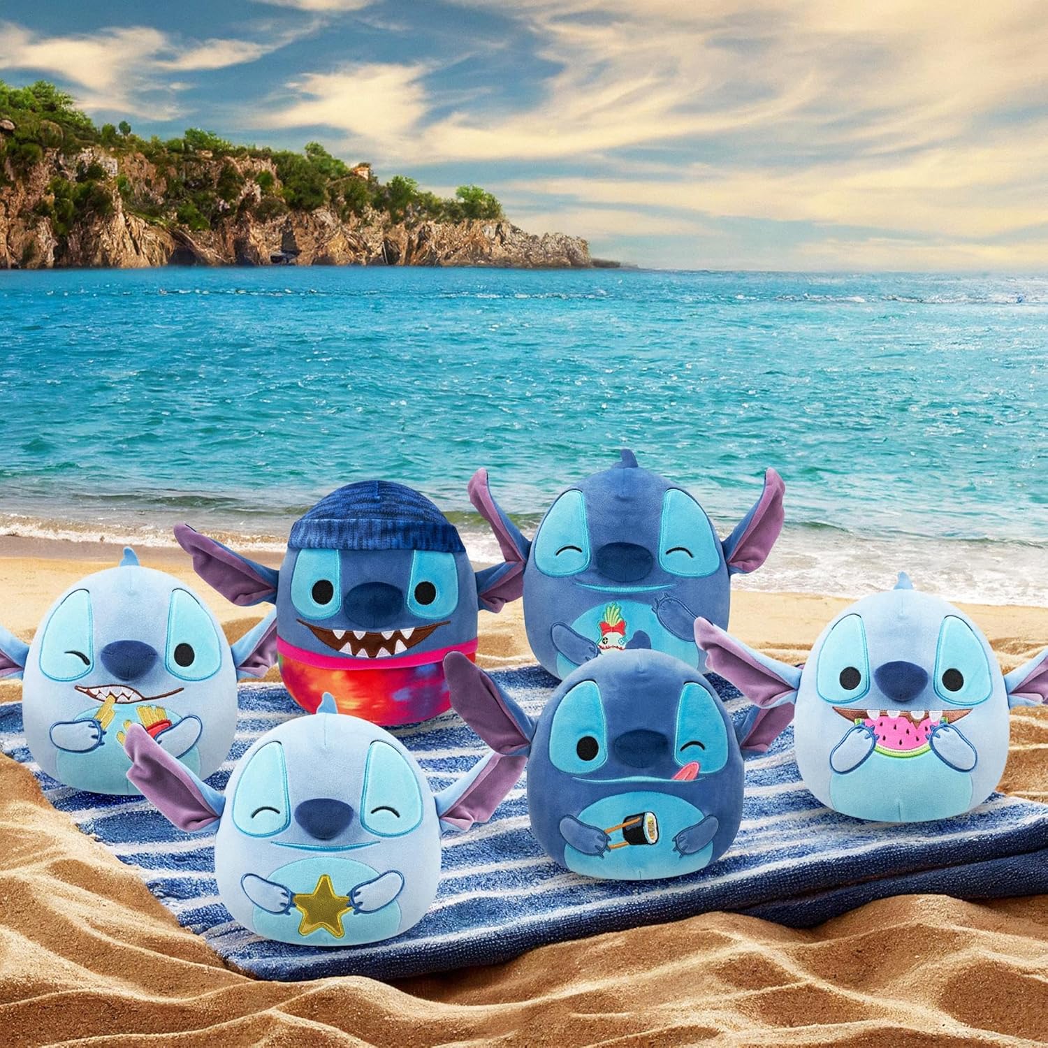 Squishmallows Original Disney 8 Inch Stitch with Scrump - Little Ultrasoft Official Jazwares Plush