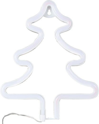 Ginger Ray Christmas Green Tree Neon Light Fireplace Tabletop Decoration