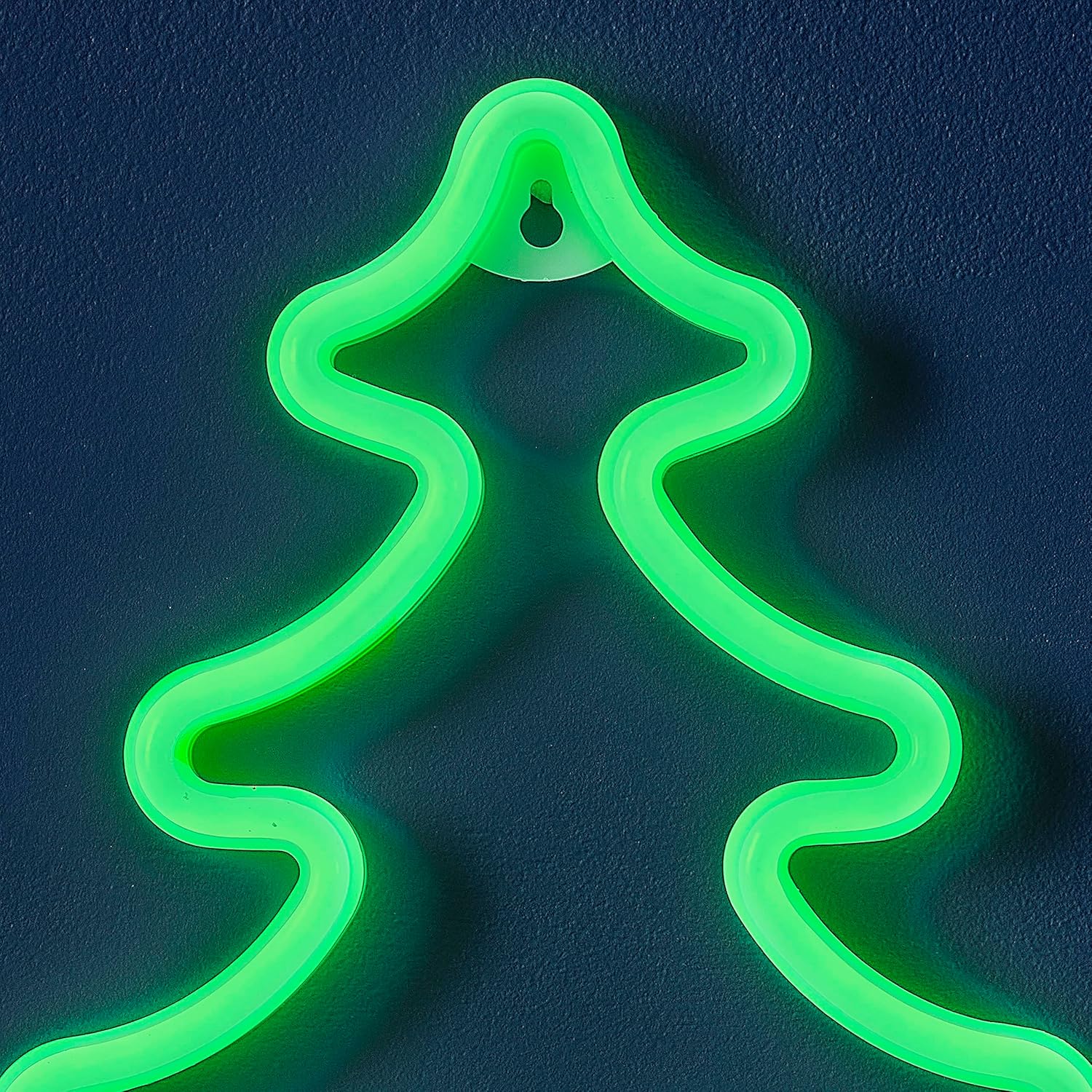 Ginger Ray Christmas Green Tree Neon Light Fireplace Tabletop Decoration