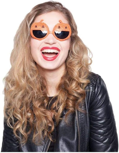 Folat: Glasses Pumpkin Orang Glitter