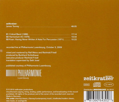 Zeitkratzer - James Tenney (Old School)