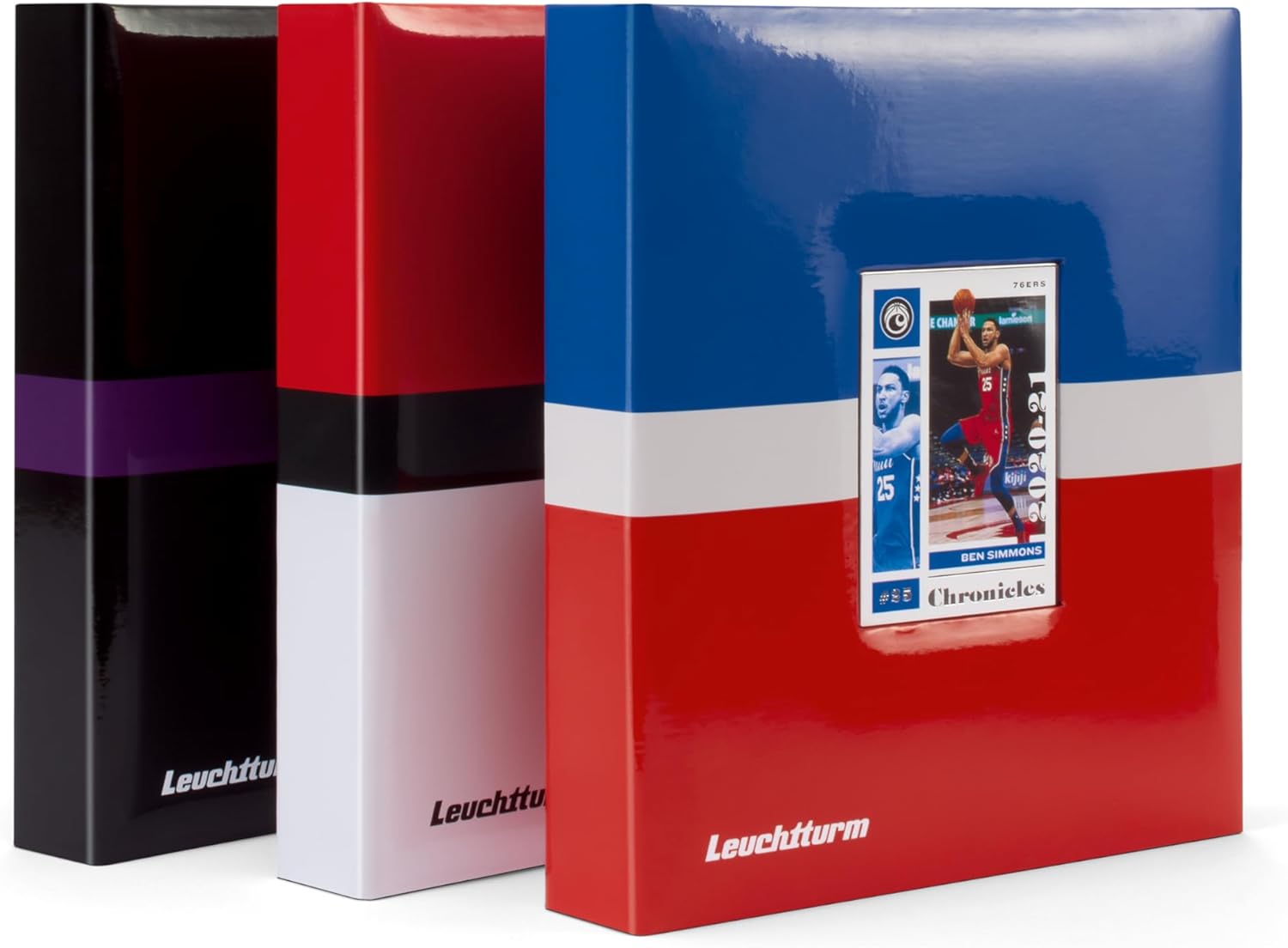 Leuchtturm 368642 TCG Album Pro Small - mit 20 Hüllen für 160 Sammelkarten wie Pokémon oder Digimon, Hardcover rot-weiß