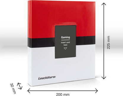 Leuchtturm 368642 TCG Album Pro Small - mit 20 Hüllen für 160 Sammelkarten wie Pokémon oder Digimon, Hardcover rot-weiß