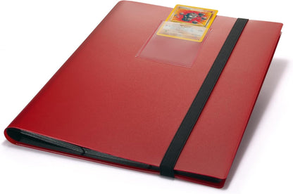 Leuchtturm 369505 TCG Album Slim - mit 20 Hüllen für 360 Sammelkarten wie Pokémon oder Digimon - Softcover rot-schwarz