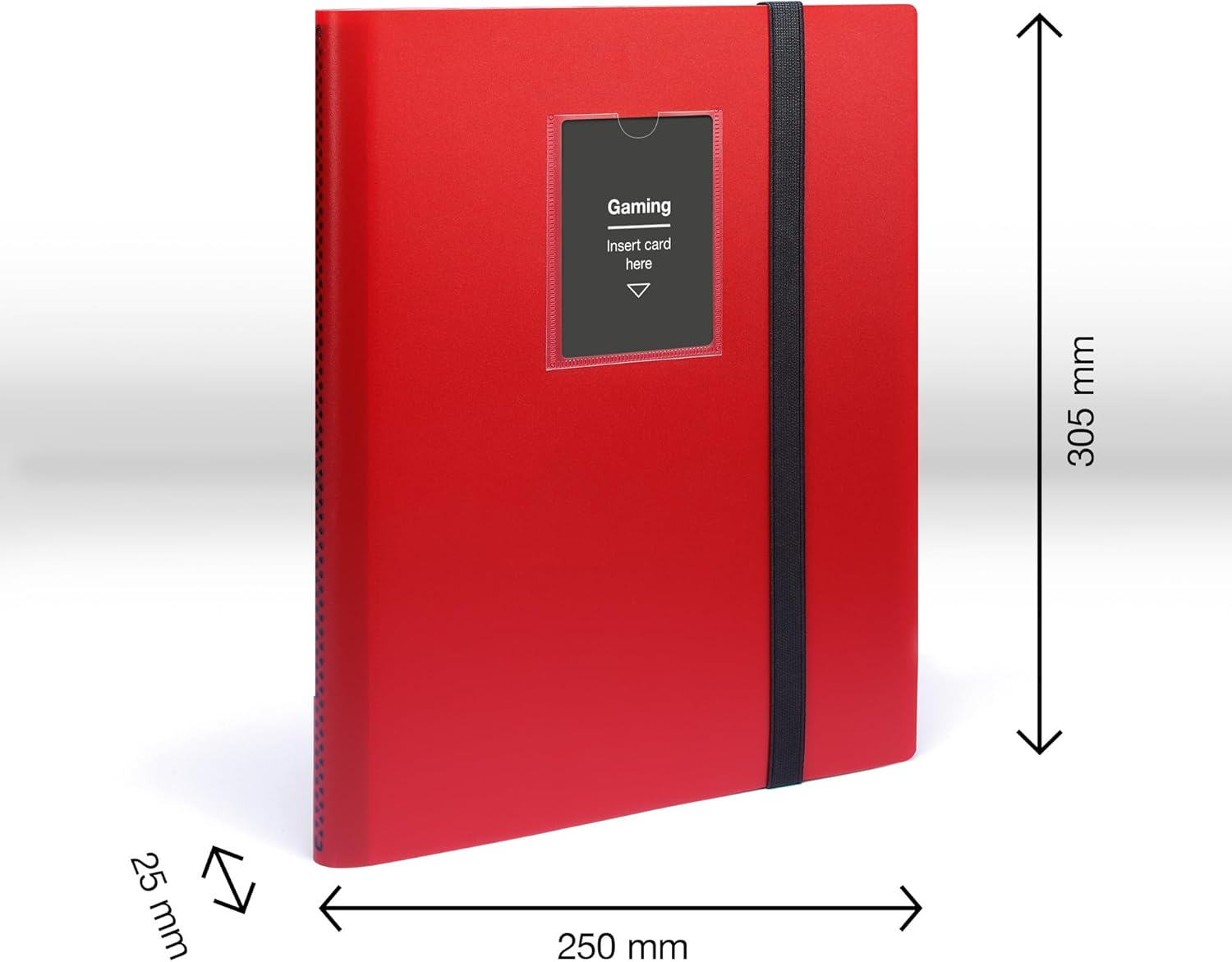 Leuchtturm 369505 TCG Album Slim - mit 20 Hüllen für 360 Sammelkarten wie Pokémon oder Digimon - Softcover rot-schwarz