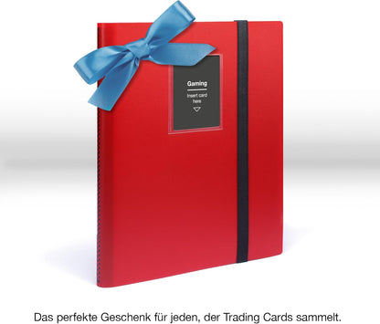 Leuchtturm 369505 TCG Album Slim - mit 20 Hüllen für 360 Sammelkarten wie Pokémon oder Digimon - Softcover rot-schwarz