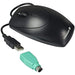 CHERRY WheelMouse, Kabelgebundene Maus, Symmetrisches Design für Rechts- und Linkshänder, Optischer Sensor, USB-Anschluss, PS/2-Adapter inklusive, Schwarz