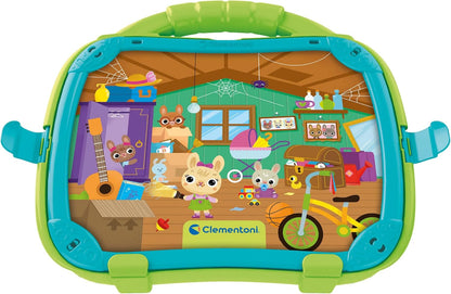 Clementoni- Sapientino Valigetta Casetta Gioco Educativo Montessori 2 Anni per Imparare Nuove Parole, Lavagna Magnetica e Tessere, Sviluppo Linguaggio Metodo Montessoriano, 16461, Multicolore