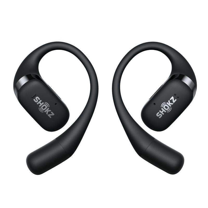 SHOKZ OpenFit True Wireless Open Ear Bluetooth Headphones with MIcrophone, Waterproof, Fast Charging, 28hr Playtime, Compatible with iPhone and Android - Black