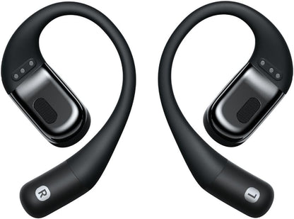 SHOKZ OpenFit True Wireless Open Ear Bluetooth Headphones with MIcrophone, Waterproof, Fast Charging, 28hr Playtime, Compatible with iPhone and Android - Black