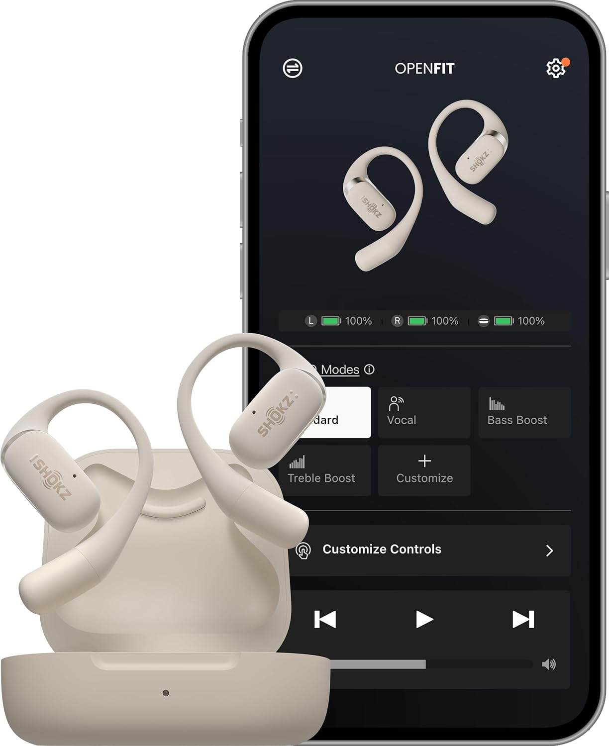 SHOKZ OpenFit BeigeTrue Wireless