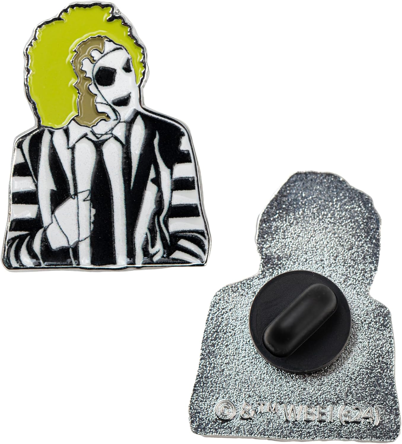 Cinereplicas Beetlejuice – Set of 2 Beetlejuice and Sandworm Pins – 3 cm – Officially Licensed, 100% Zinc Alloy