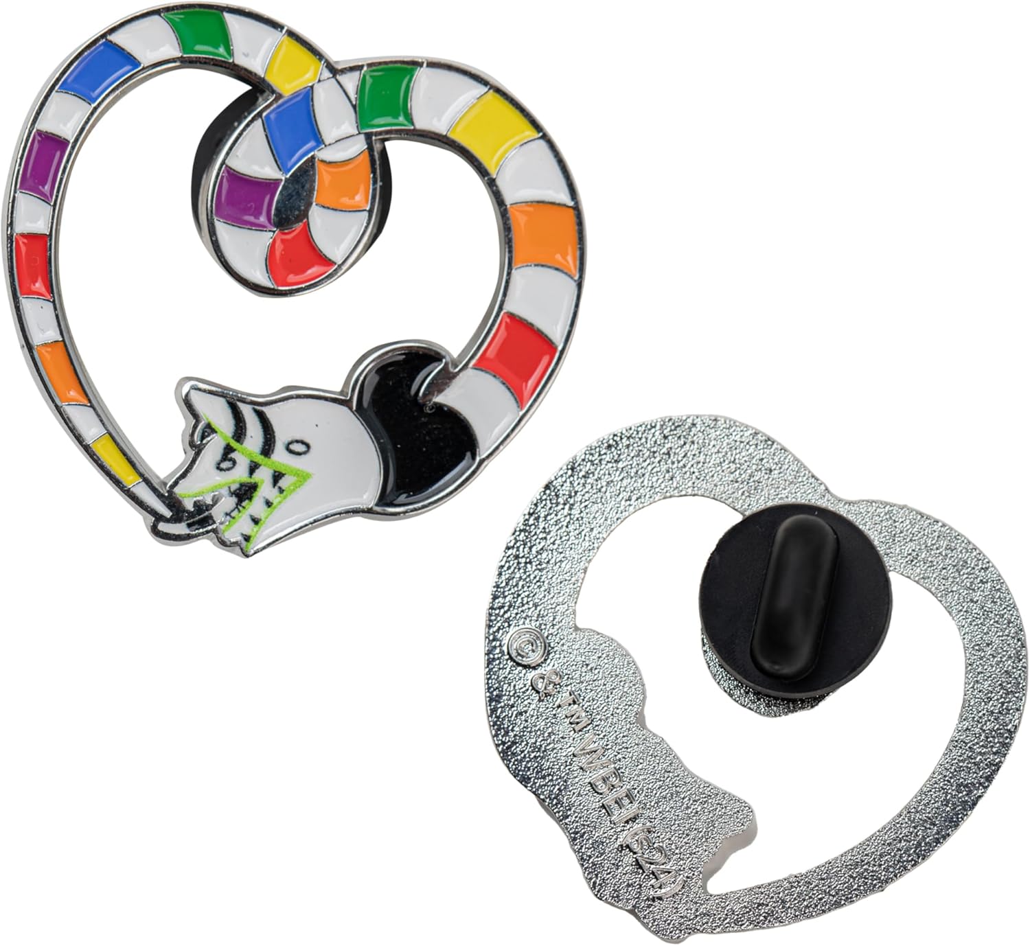 Cinereplicas Beetlejuice – Set of 2 Beetlejuice and Sandworm Pins – 3 cm – Officially Licensed, 100% Zinc Alloy