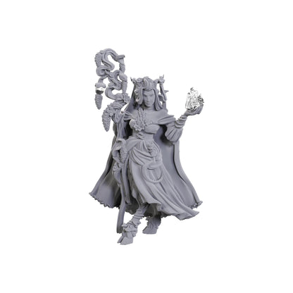 WizKids Critical Role Unpainted Miniatures: Fearne Calloway & Mister | Unpainted Miniatures | Wave 23 Plastic Fearne Calloway & Mister