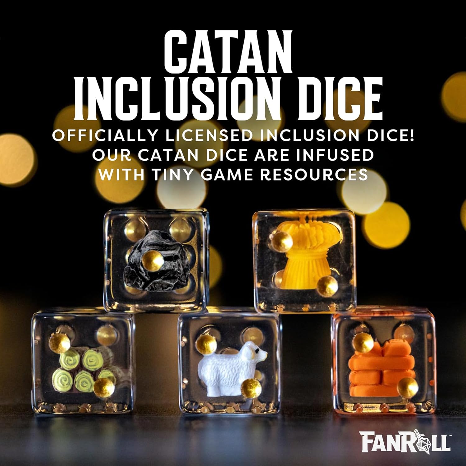 FanRoll kompatibel mit Catan Inclusion Würfeln, 5 Stück