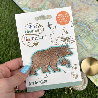 Pawprint Family | Bear Character Sew on Patch | Michael Rosen and Helen Oxenbury's We're Going on a Beart Hunt Official Merchandise