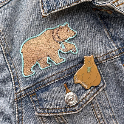 Pawprint Family | Bear Character Sew on Patch | Michael Rosen and Helen Oxenbury's We're Going on a Beart Hunt Official Merchandise
