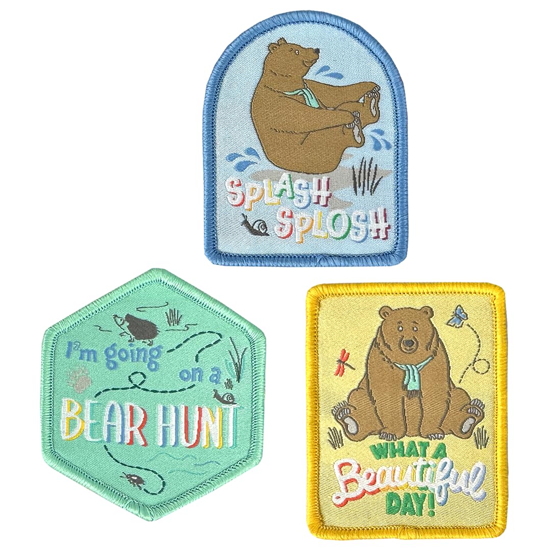 Pawprint Family | We're Going on a Bear Hunt Patch Set | Michael Rosen and Helen Oxenbury's We're Going on a Beart Hunt Official Merchandise