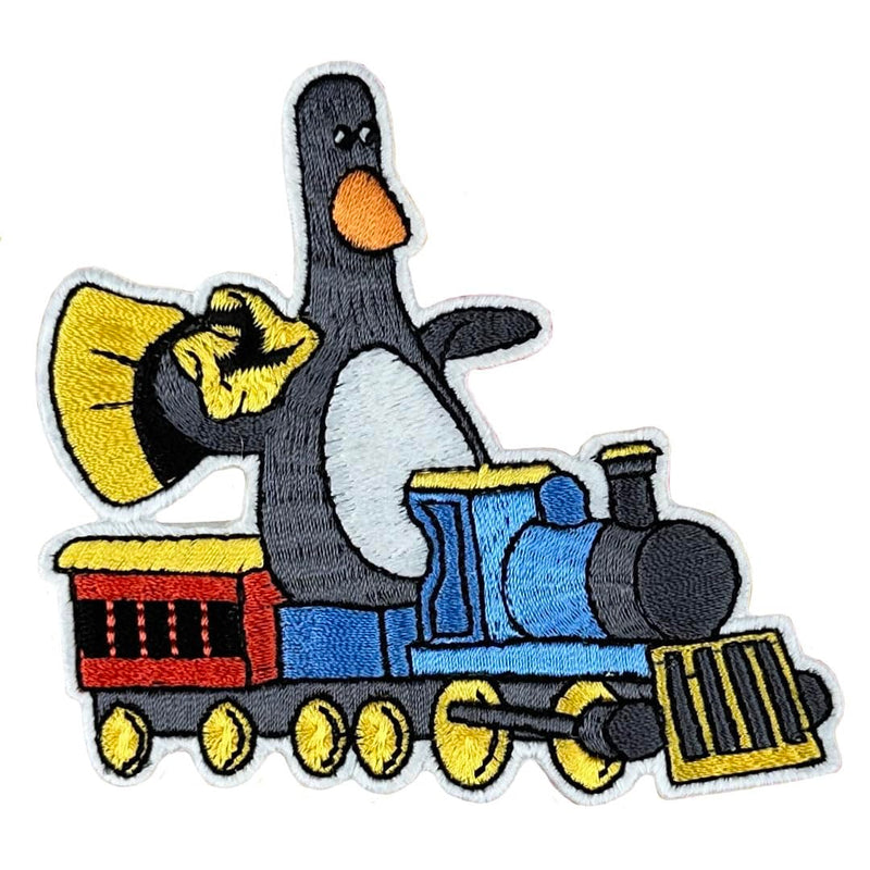Pawprint Family | Feathers McGraw Train Glow in The Dark Sew on Patch | Wallace and Gromit