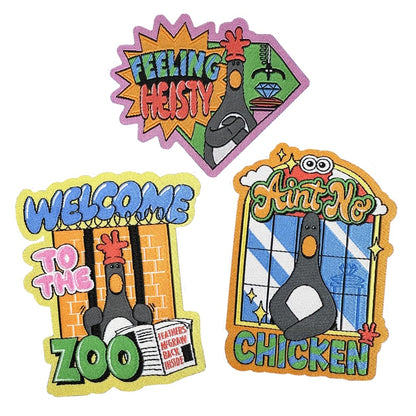 Pawprint Family | Feathers McGraw Patch Set | Wallace and Gromit Official Merchandise