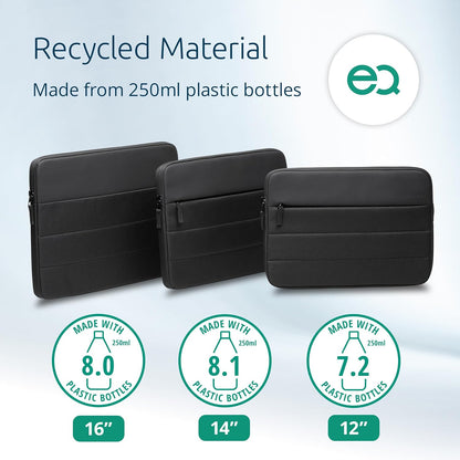 Kensington EQ 12" Laptop Sleeve - Protective with Internal Padded Compartment to Protect your Laptop or Tablet, Made from 7.2 x 250ml plastic bottles - for Devices Up to 12" (K60393WW